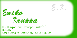 eniko kruppa business card